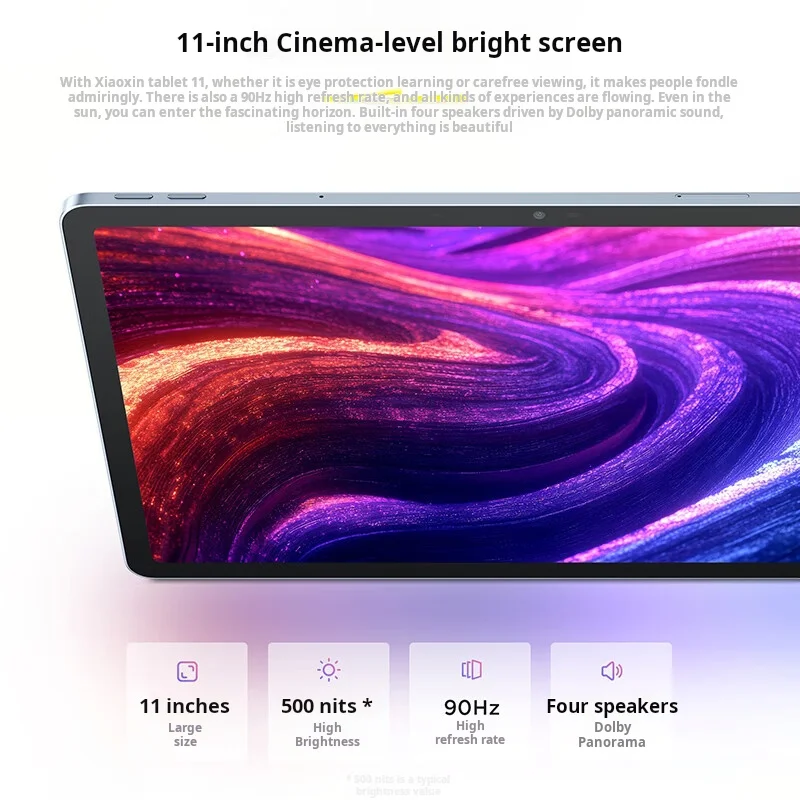 Lenovo Xiaoxin Pad 11 Tablet 11" 2.5K Display per la cura degli occhi MediaTek Dimensity 6300 2TB Memorizzazione espandibile AI Tablet ad alte prestazioni