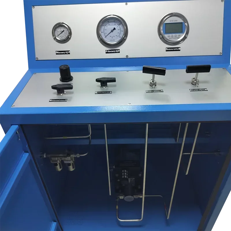 Wellness WS 2AT80 D 300-600 Bar Closed Cabinet High Pressure Air Liquid Pump System with Digital Pressure Gauge for Testing