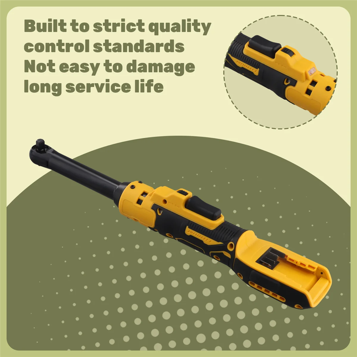 Extended Electric Ratchet Wrench Cordless Driver 3/8Inch Impact Removal Screw Nut Power Tools for Dewalt 18V 20V Battery Vogue