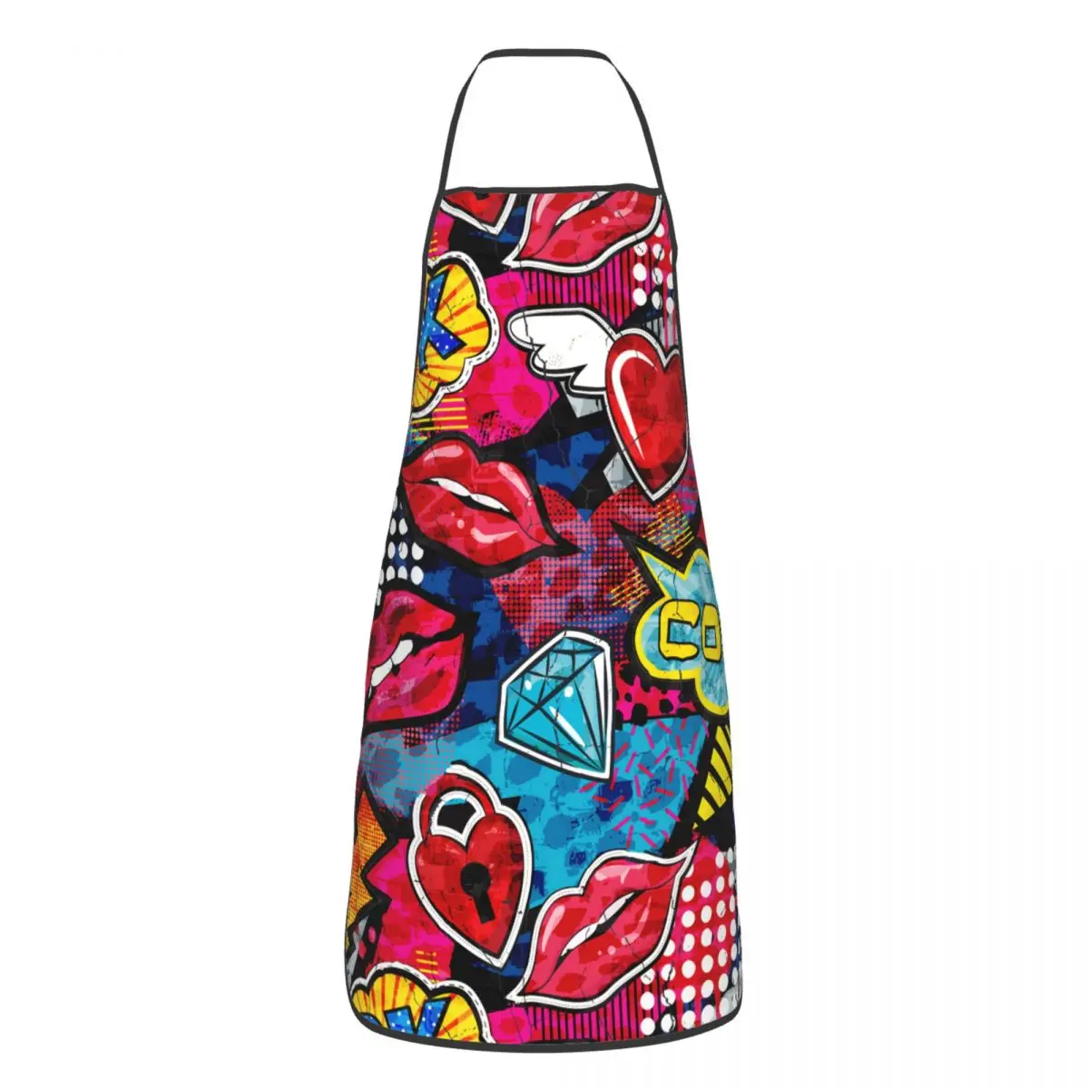 Funny Graffiti Style Graphic Urban Cooking Master Bib Aprons Men Women Unisex Kitchen Chef Graffiti Art Pattern Tablier