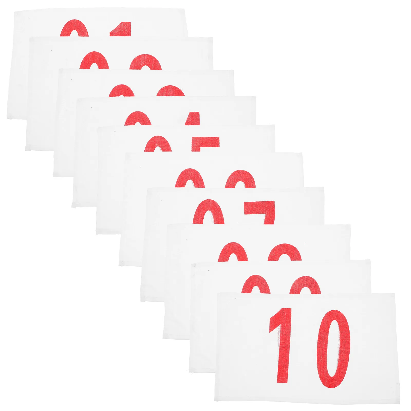 10Sheets Race Bibs Running Bib Replacement Polyester Cotton Material Professional Competition Number Bibs for Athletes Trainers