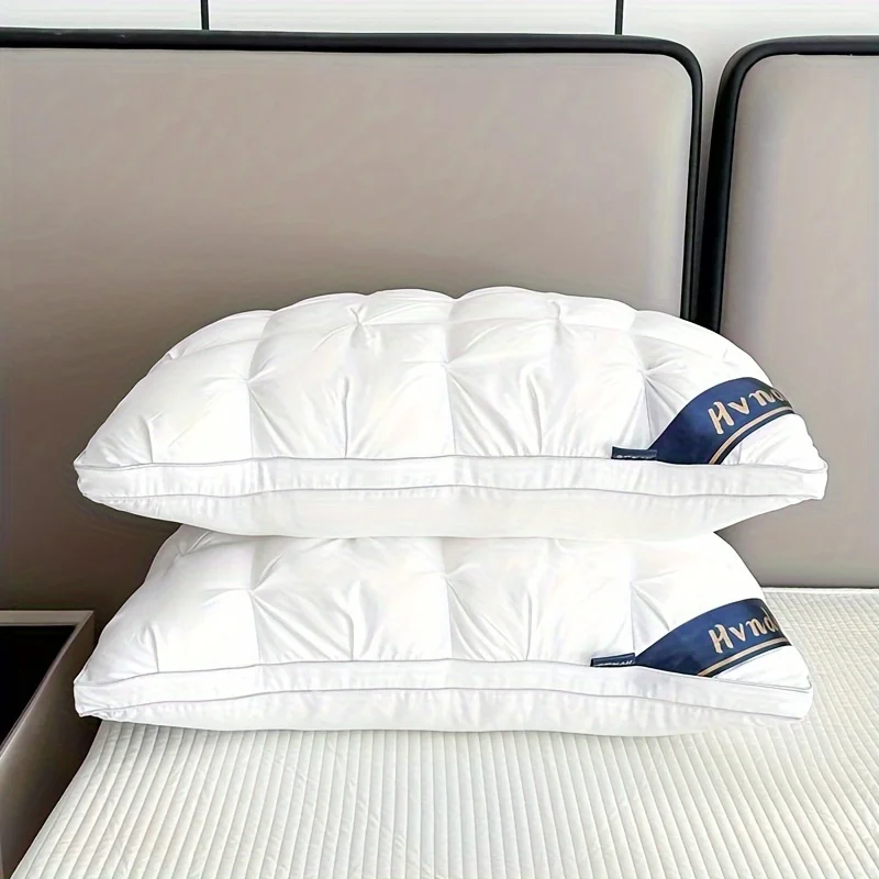 Luxury High Quality Sleeping Pillow Neck Support Non-Collapse High Pillow Core Home Hypoallergenic Polyester Cover Gift