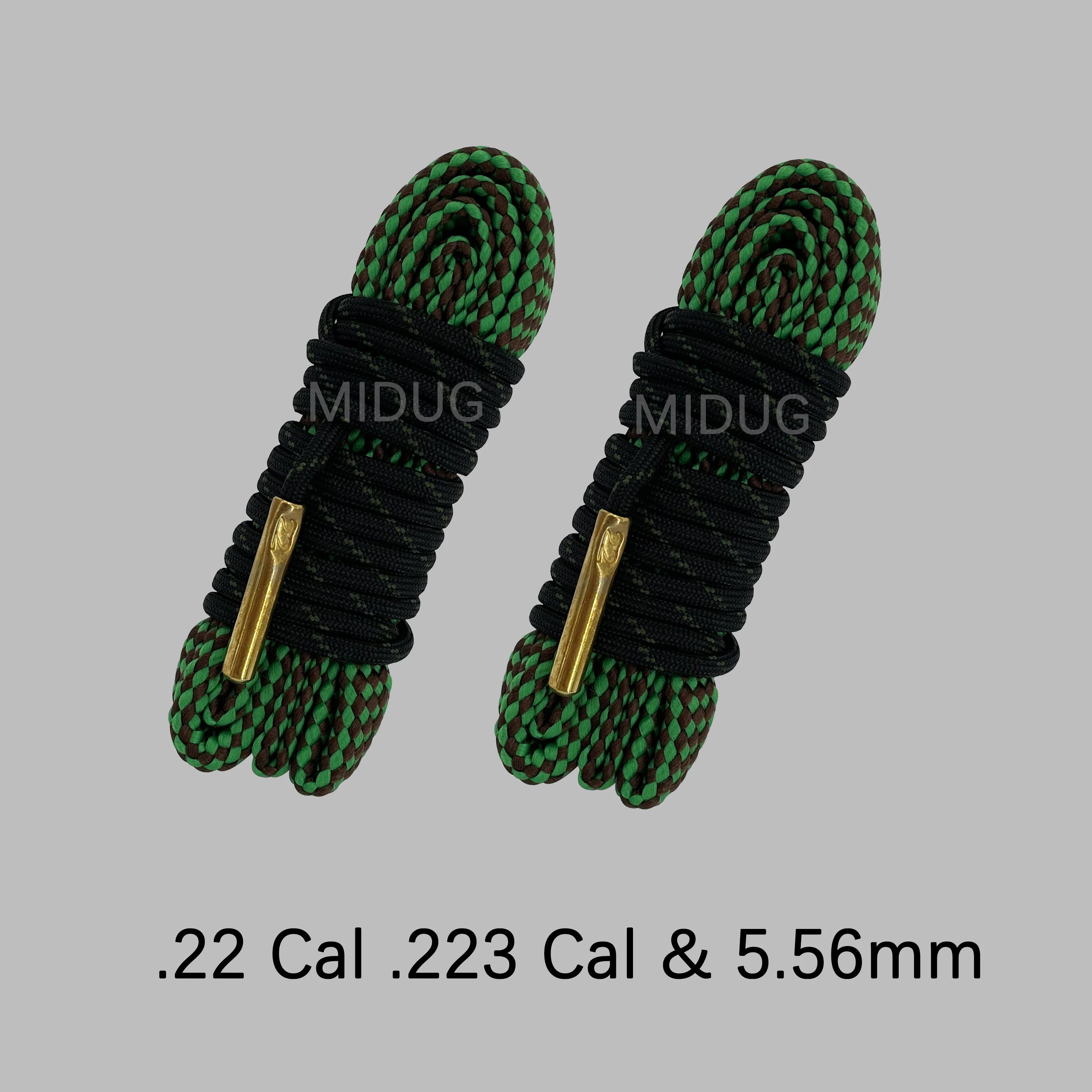 MIDUG 2PCS Gun Cleaning Kit Rifle Bore Clean Snake Barrel Bore Brush Rope for 12GA 9mm .22 .223 5.56mm .308 7.62mm Pistol view 2