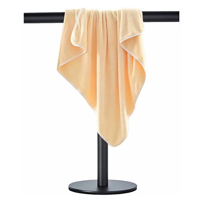 Hot Modern Portable Hand Towel Holder Stand For Bathroom Stainless Steel Countertop Towel Rack Stand Brushed Matte Black
