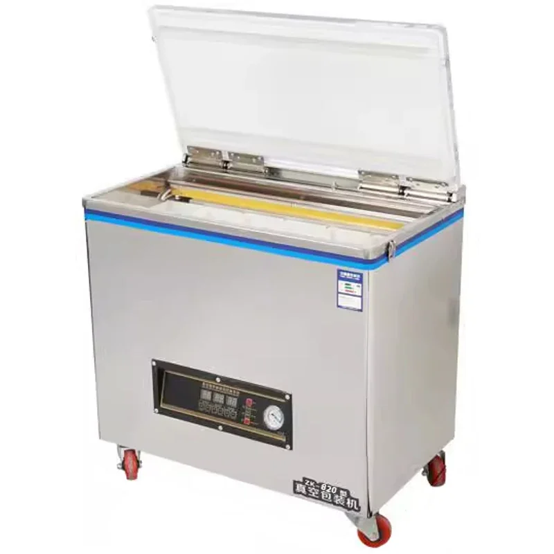 آلة تعبئة الفراغ الأوتوماتيكية بالكامل آلة تعبئة الفراغ التجارية الكبيرة طعام مطبوخ، جاف ورطب ثنائي الغرض طازج