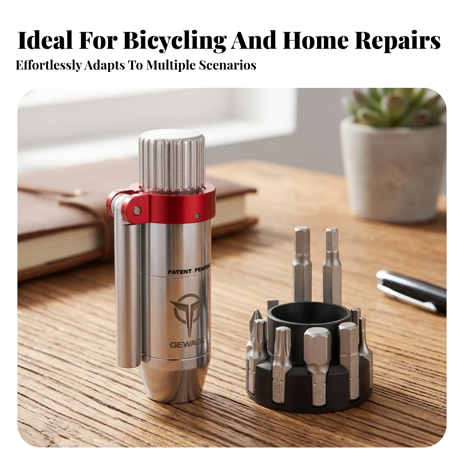 Cycle Tightening Force Wrench Included Bits Adjustable Tightening Force Wrench Hand Tool Compact Storage Knurled Knob