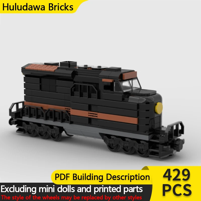 

City Car Model MOC Building Bricks Train Diesel Locomotive Modular Technology Children Holiday Gifts Assemble Toys Suit