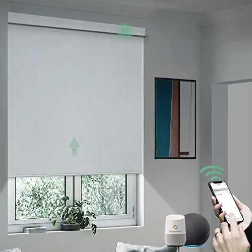 

Electric Window Electric Shades Blind Smart Control Blinds Grey Roller Blinds