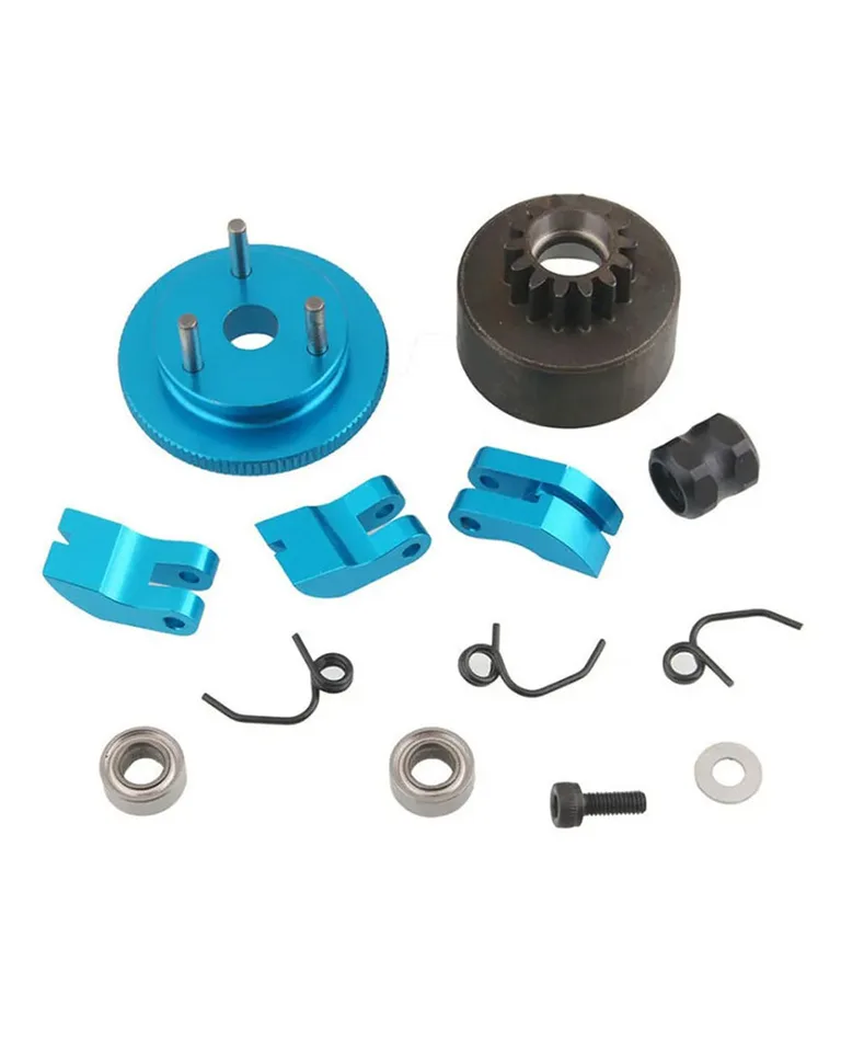 Kit De Embrague Para Coches Nitro 1/8: Campana, Engranaje 14T, Zapatos, Muelles Y Tuerca – ¡Ponte A Rodar Sin Vueltas!