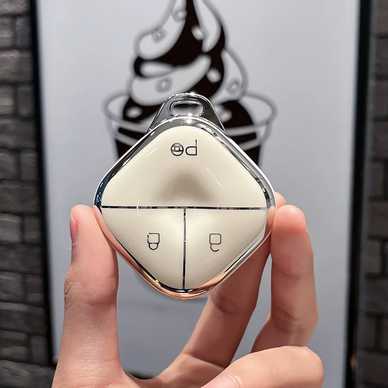 حافظة حماية لحامل غطاء السيارة عن بعد من البولي يوريثان لـ SGMW Wuling BINGO Airev Baojun Kiwi EV 3 أزرار مجموعة ملحقات ذكية عن بعد