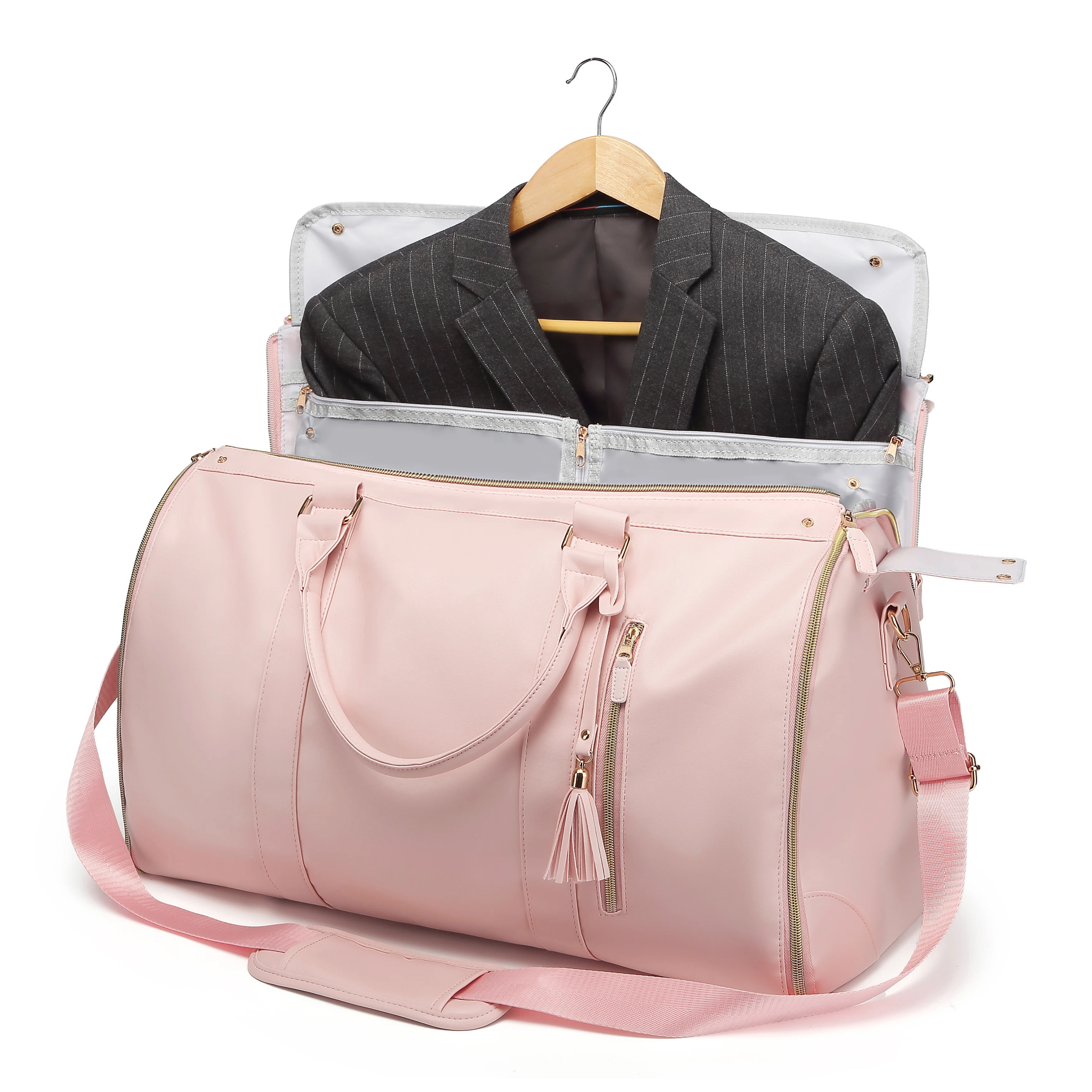 Luhxe Reise-Konvertierbare Kleidersack-Trolleytasche 2.0 mit Schuhfach & Abnehmbarem Schultergurt Reisetasche mit Rollen