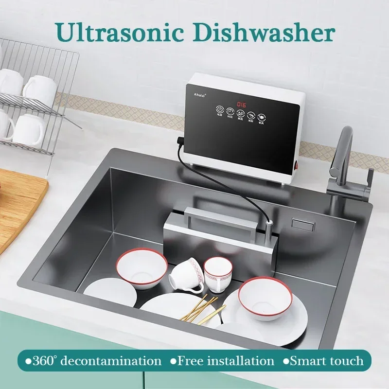 Ultrasonic Dishwasher Portable Household Small Installation-free Dishwasher Automatic Cleaning Machine English Version 110V/220V