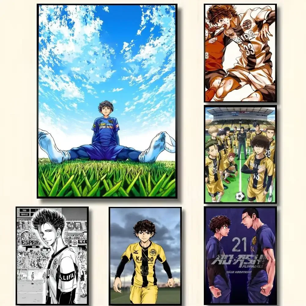 Pósteres de Anime y Manga Japonés A-Ao Ashi, Decoraciones de Pared Autoadhesivas de Alta Calidad, Impresiones a Color