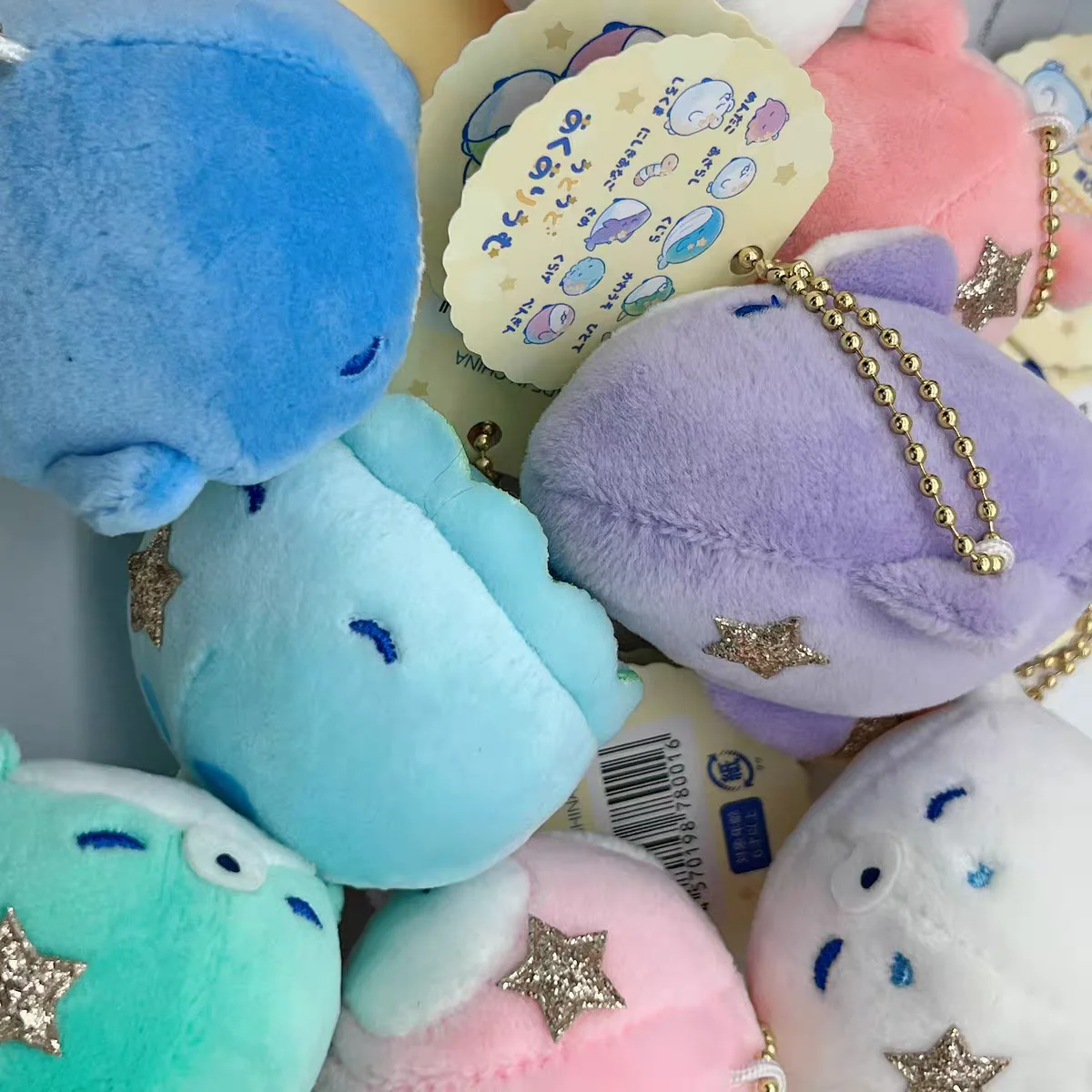 Jouets en peluche de 7.2cm, mignon, douze endormie, animaux de mer, sceau d'aquarium, baleine, anguille, requin, poulpe, pingouin, étoile de mer, pendentif BC, en Stock