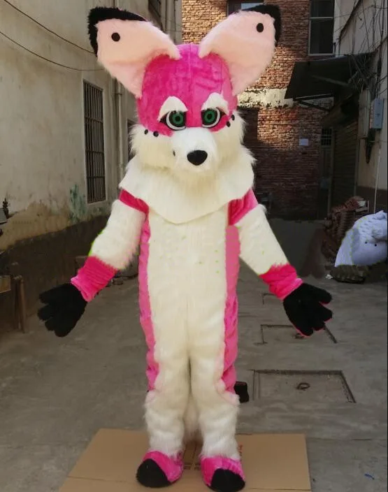 

Cosplay Costume Furry Fursuit Cute Fox dog Mascot Costume Cartoon Character Fancy Dress Christmas Carnival Party Maskote Factory