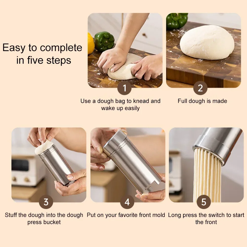 Electric Pasta Noodle Maker 5 Models Pasta Maker Machine Noodles Pressing Machine Abs 27*27*8.1cm Kitchen Tools