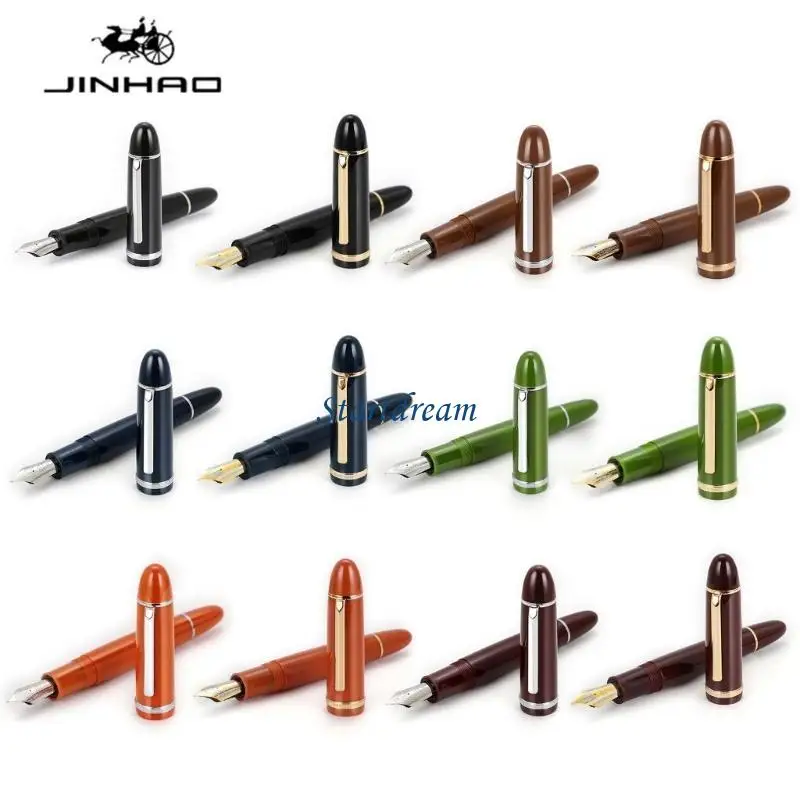

Jinhao-x159 Классический стиль серебряный серебряный клип Fountain Pen 0,5 мм nib чернильные ручки для подарка K92c