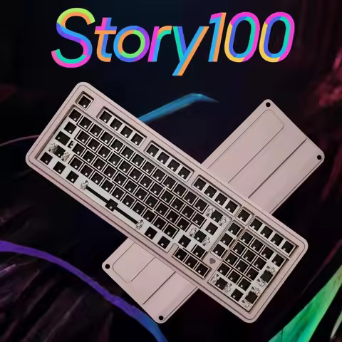 Story100 Wireless Mechanical Keyboard Kit Aluminum Bluetooth Custom Hot-swappable RGB Gaming Keyboards Accessories Player Gift