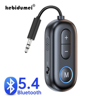 NEW Bluetooth 5.4 Audio Transmitter Receiver Stereo Music Wireless Adapter 3.5MM AUX With Mic For Car Airplane TV PC Headphone