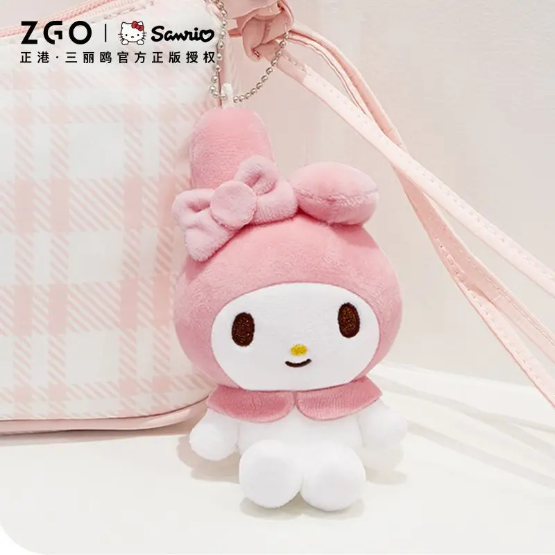 

Новый плюшевый брелок Sanrio My Melody 2026 года с логотипом, милый мультяшный мягкий шарм, популярный аксессуар для сумок и рюкзаков, подарок для фанатов