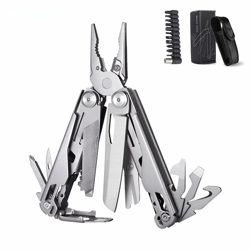 Multifunctional Pliers Outdoor Home Compact Portable Emergency Folding Knife Pliers Wrench Tool Car Portable Pliers Tool