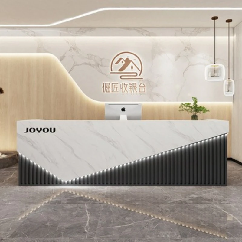 مكاتب الاستقبال الحديثة البسيطة مكاتب الاستقبال ملابس الشركة على الطراز الصيني أثاث المكاتب الاستقبال ZY40JDT #2