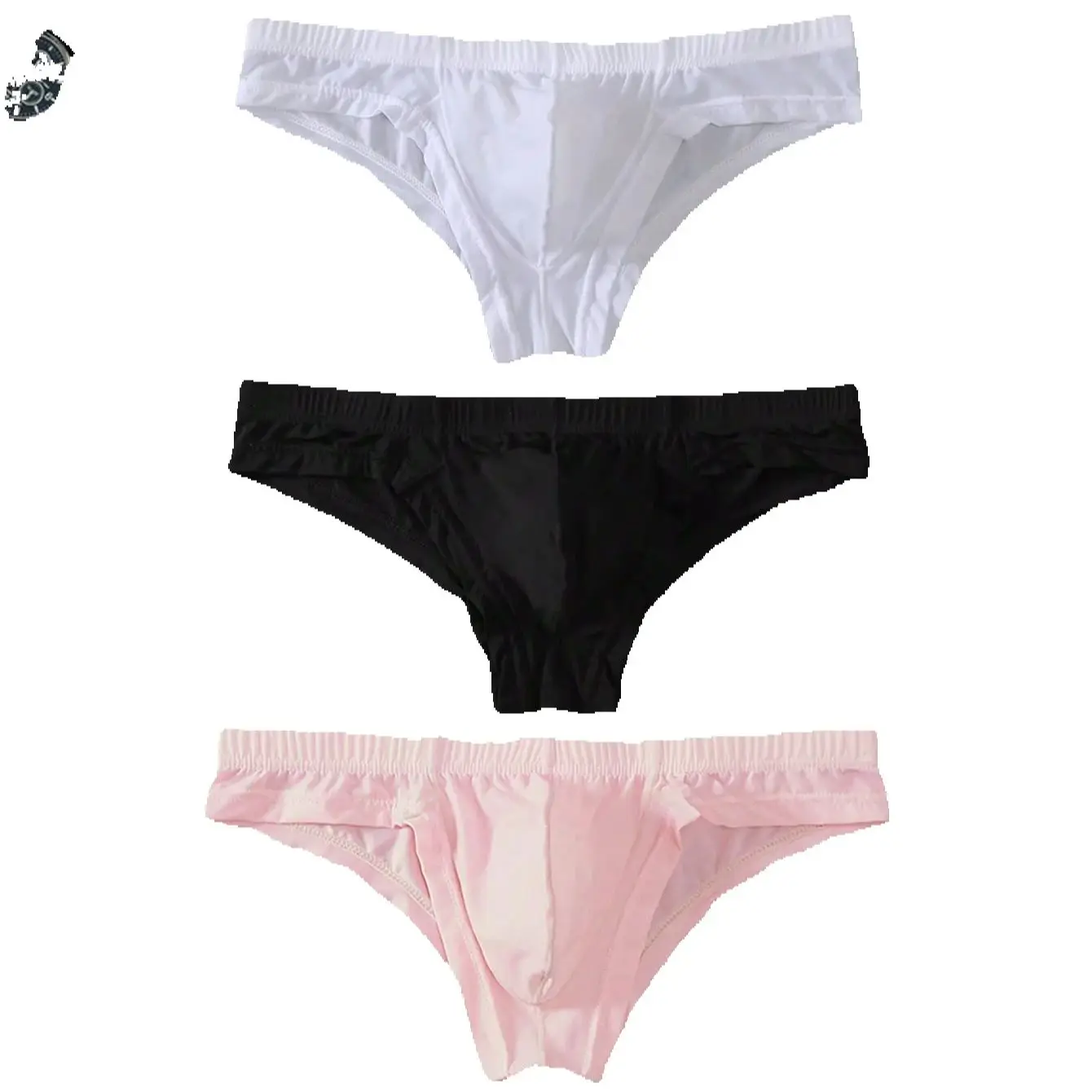 

3PCS Casual sports basic knitted fabric lightweight and soft solid color low waist men's underwear panties Breathable seamless s