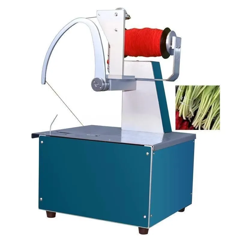 Automatic Vegetable Bundling Knotting Machine Elastic Rope Tying Wrapping Machine High Efficiency Desktop Vegetable Fruit Flower