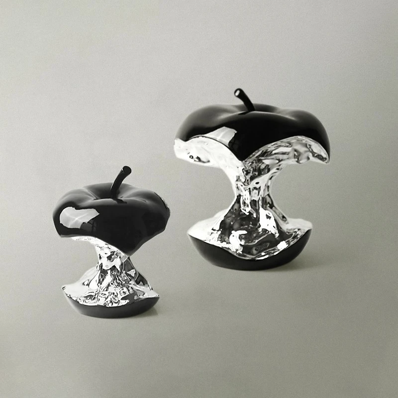 

Simple art abstract electroplating simulation apple ornament creative model room living room coffee table decoration