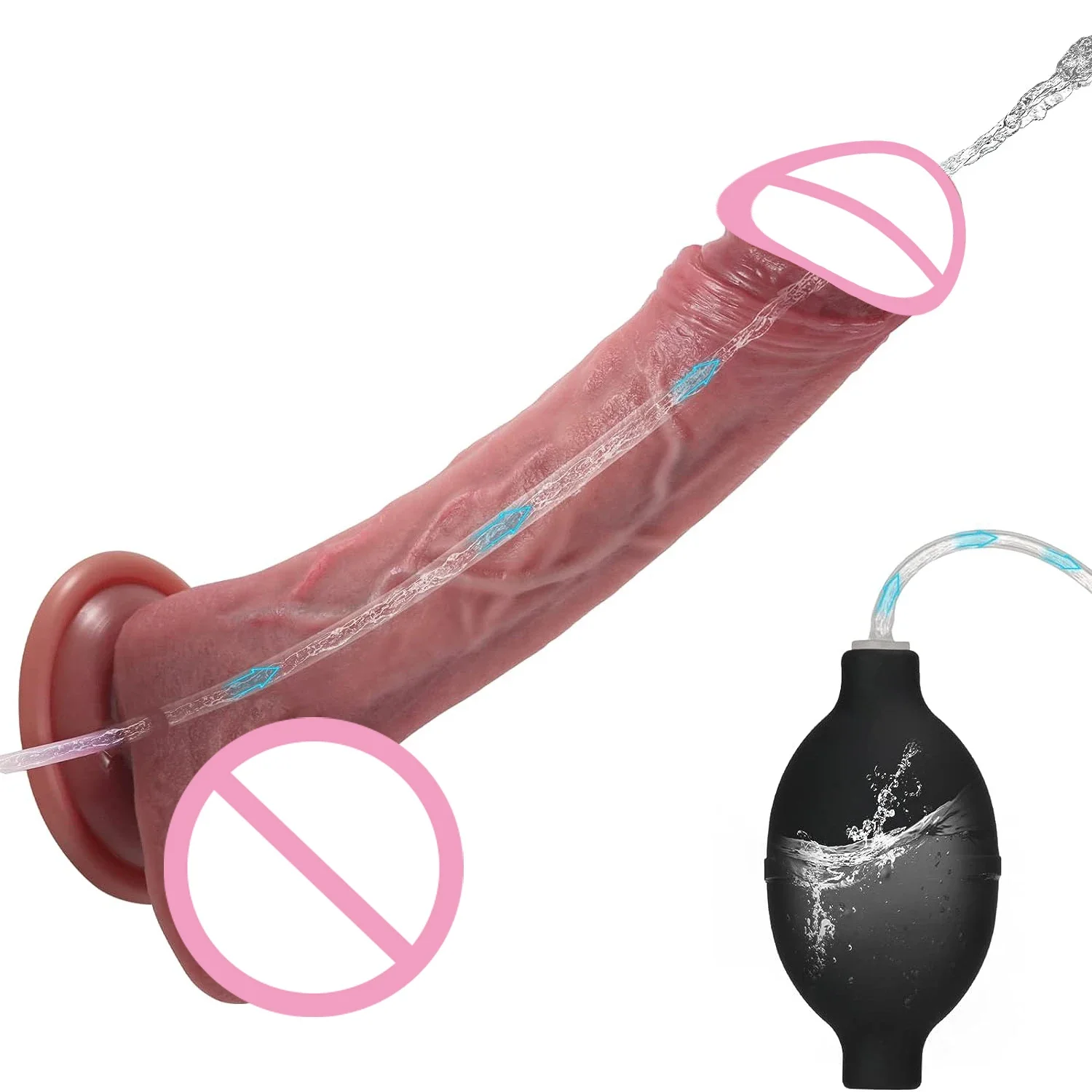 Realistic Squirting Dildo 8.5 Inch Ejaculating Penis with Suction Cup G-Spot Anal Prostate Dildos Adult Sex Toys for Wome Men