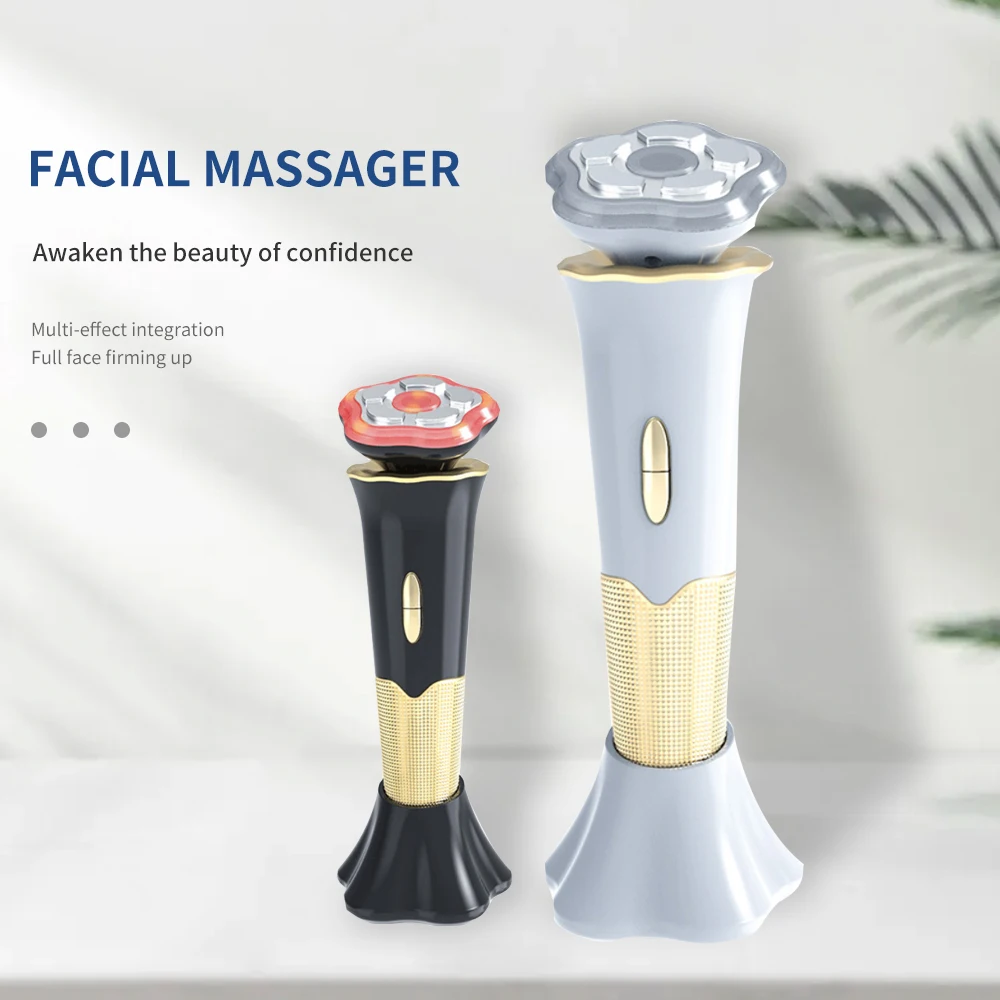 Brevetto privato EMS Face Lifting Massager Ultrasonic RF multistadio strumento a radiofrequenza ringiovanimento della pelle dispositivo di bellezza