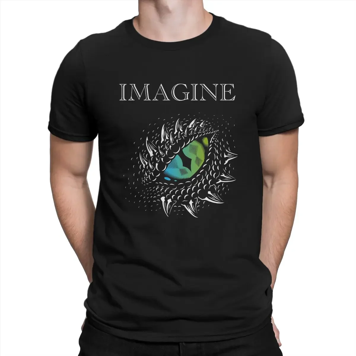 New 100% Cotton Casual T-Shirt Crew Neck Imagine Dragons Tees  EYE Rock T Shirt for Men  Short Sleeve Tops Summer  streetwear