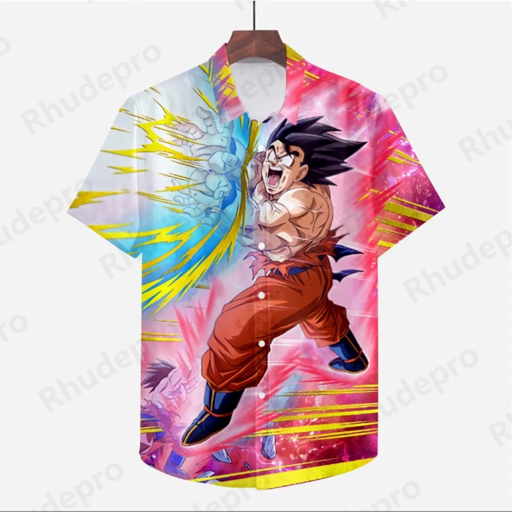 Blusa Dragon Ball Z extragrande masculina, streetwear estilo praia masculino, streetwear original, roupas fofas, camisas para viagem de temporada,