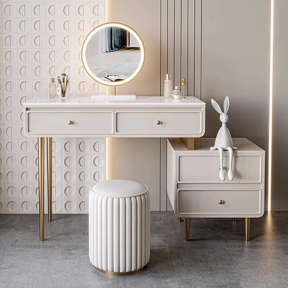 

Storage Decor Vanity Table Modern Storage Dresser Luxury Vanity Table Drawer Bedroom Tabouret Coiffeuse Bedroom Furniture