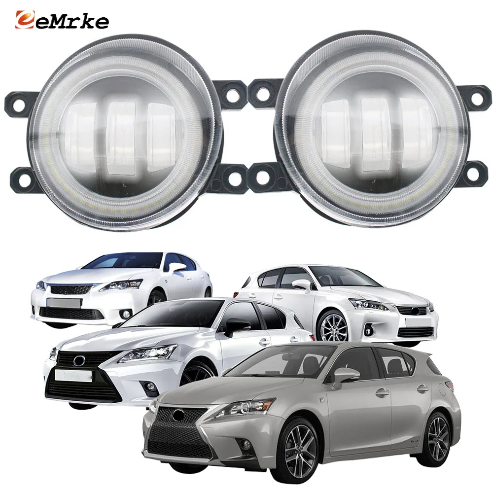 

Updated Led Fog Lamp Assembly for Lexus CT 200h , CT200h F-sport 2011-2017 Car Driving Light Angel Eyes Ring DRL PTF 15W 12V