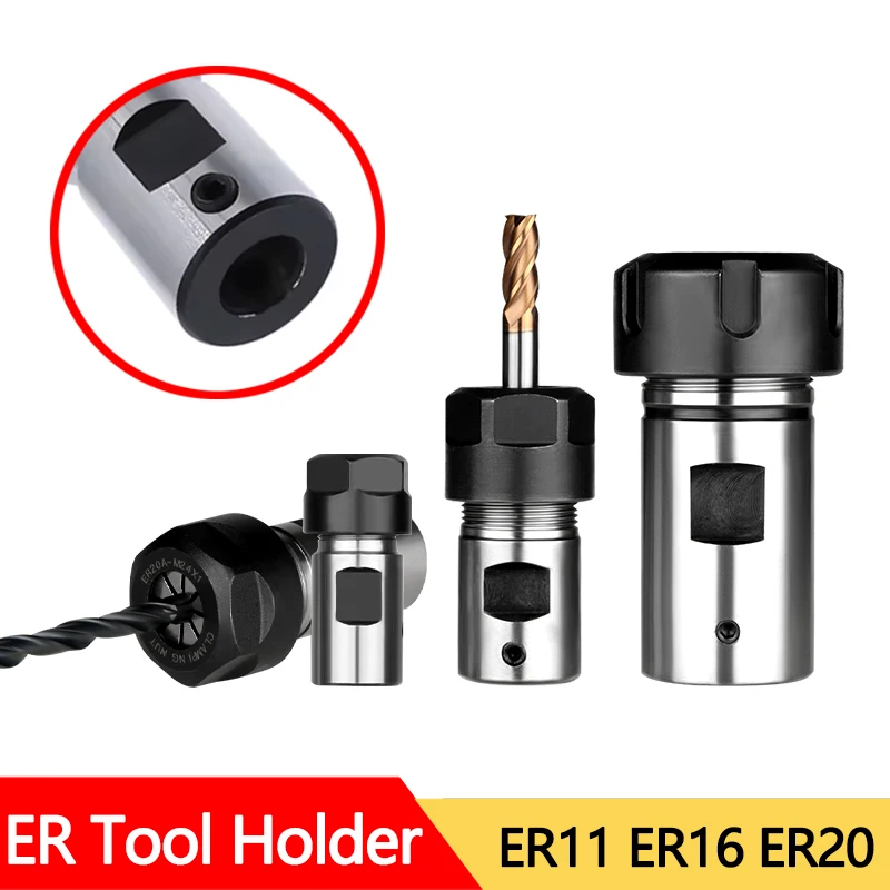 1PCS C16 C20 C25 ER11 ER16 ER20 Engraving Mach Extension Rod ER11A Extension Rod Milling Collet Chuck Tool Holder
