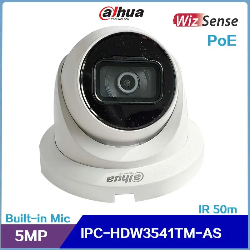 

Dahua 5MP WizSense IP Camera IPC-HDW3541TM-AS Lite AI IR фиксированный фокусный глазный шар Netwok IP-камера со встроенным микрофоном IR 50m