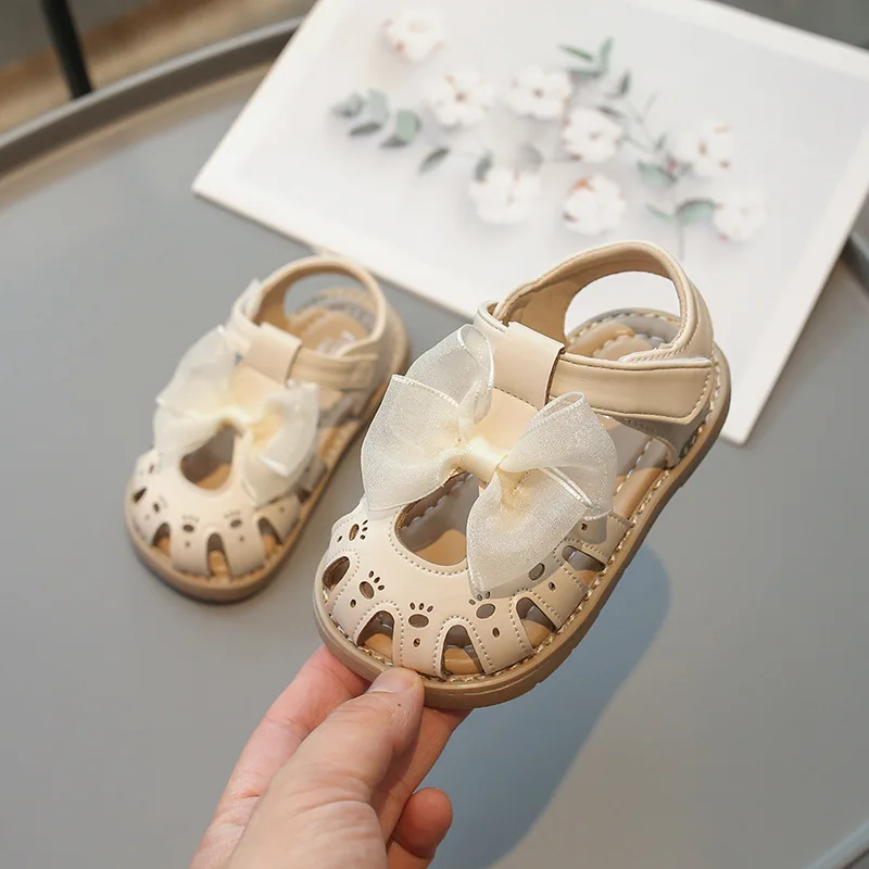 

Children Sandals 2025 Summer New Girls Cute Bowknot Princess Shoes Soft Sole Breathable Casual Shoes Size 21-30