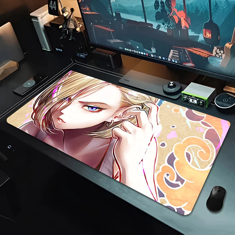 DBZ Extended Mouse Pad eSports Gamer Players Speed Rubber Anime Desk Mat Dragon Ball Android 18 Mousepad Non-slip Keyboard Mat