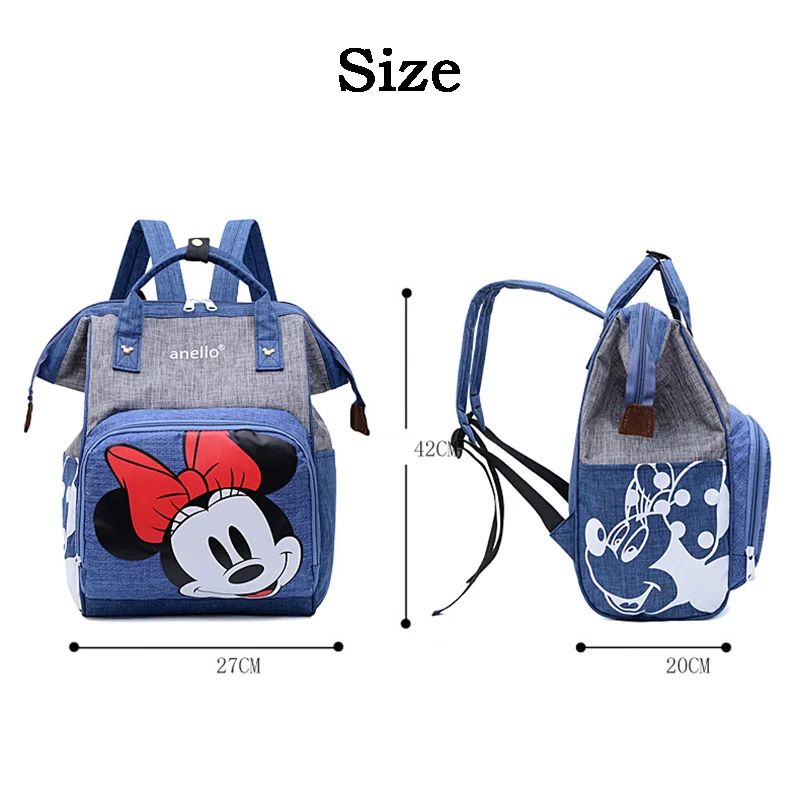 Anime Figure Disney Mickey Mouse Kids Bacpack Cartoon Mummy Bag Minnie Pattern Travel Couple bag Children\'s School Bags Gifts