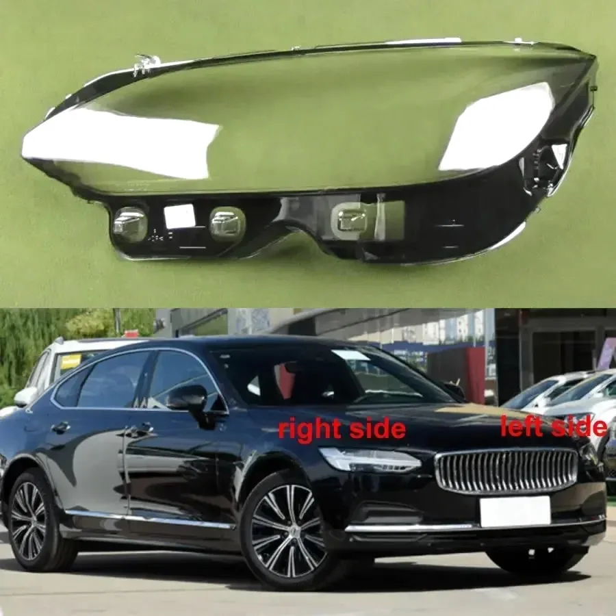 

For Volvo S90 S90L 2016-2022 Transparent Lamp Shade Headlight Shell Headlamp Cover Plexiglass Replace Original Lampshade