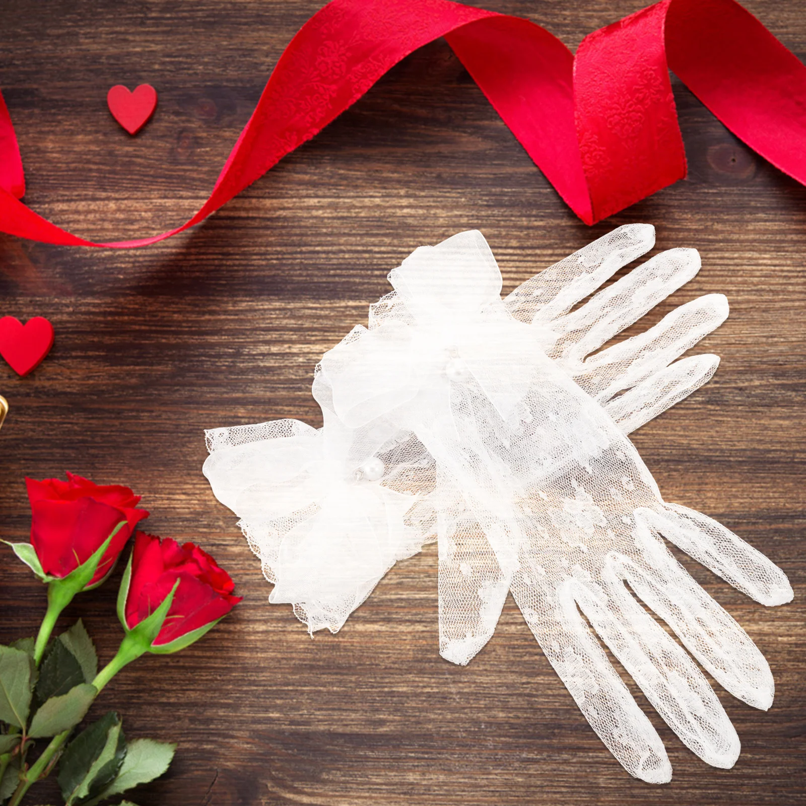 2 pçs branco lolita luvas de renda elegante arco curto dedo luvas para festa de chá formal eventos noturnos acessórios de festa de chá