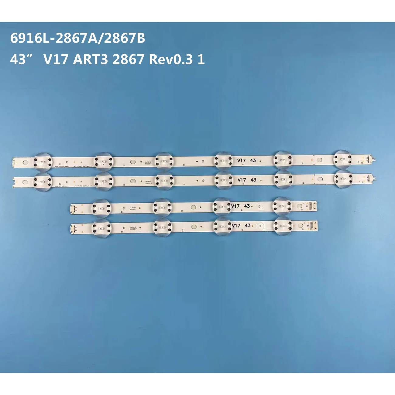 LED backlight strip for LG 43LJ622V 43UJ6517 43uj6525 43uj6565 43UJ675V 43UJ655V 43UJ651V 43UJ670V 43LV340C 43LJ610V V17 43 ART3