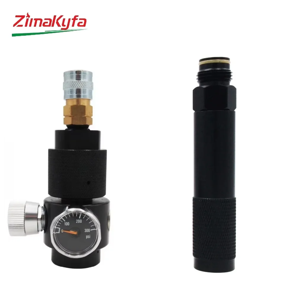 Co2 Adapter Setup,12g Co2 Capsule to Air Tool Quick Filling Charger Adaptor with 0-200 PSI Regulator & 2202 Female