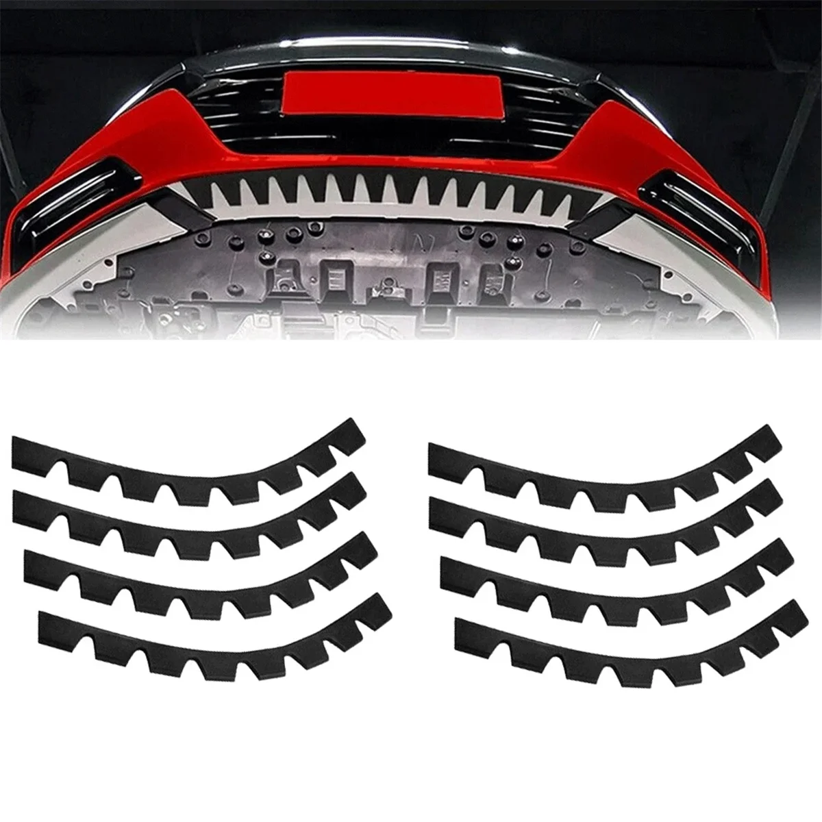 Replacement Guard Kit Part 8PCS Accessories Anti-Scratch Bumper Car DIY Kit Protector Skid Plate Rubber