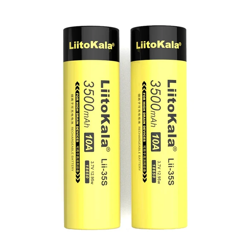 1-6PCS LiitoKala 18650 Battery Lii-35S 3.7V Li-ion 3500mAh 10A discharge Power battery For high drain devices