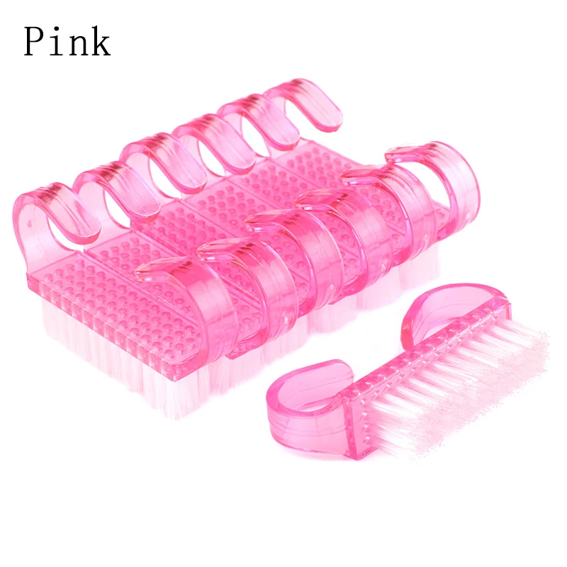 5/10Pc Roze Plastic Nagelborstel Zachte Reinigingsborstels Gel Zacht Verwijderen Stof 64Mm UV-Gel Nagelpoederreiniger Nail Art Manicure Tool