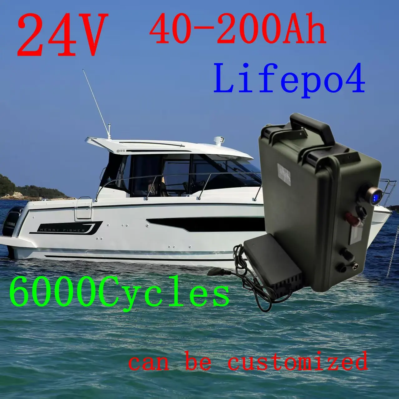 

Lifepo4 24V 100Ah 40Ah 50Ah 60Ah 80Ah 120Ah 150Ah 180Ah 200Ah Lithium Iron Phosphate Battery for Solar Panel Trolling Motor