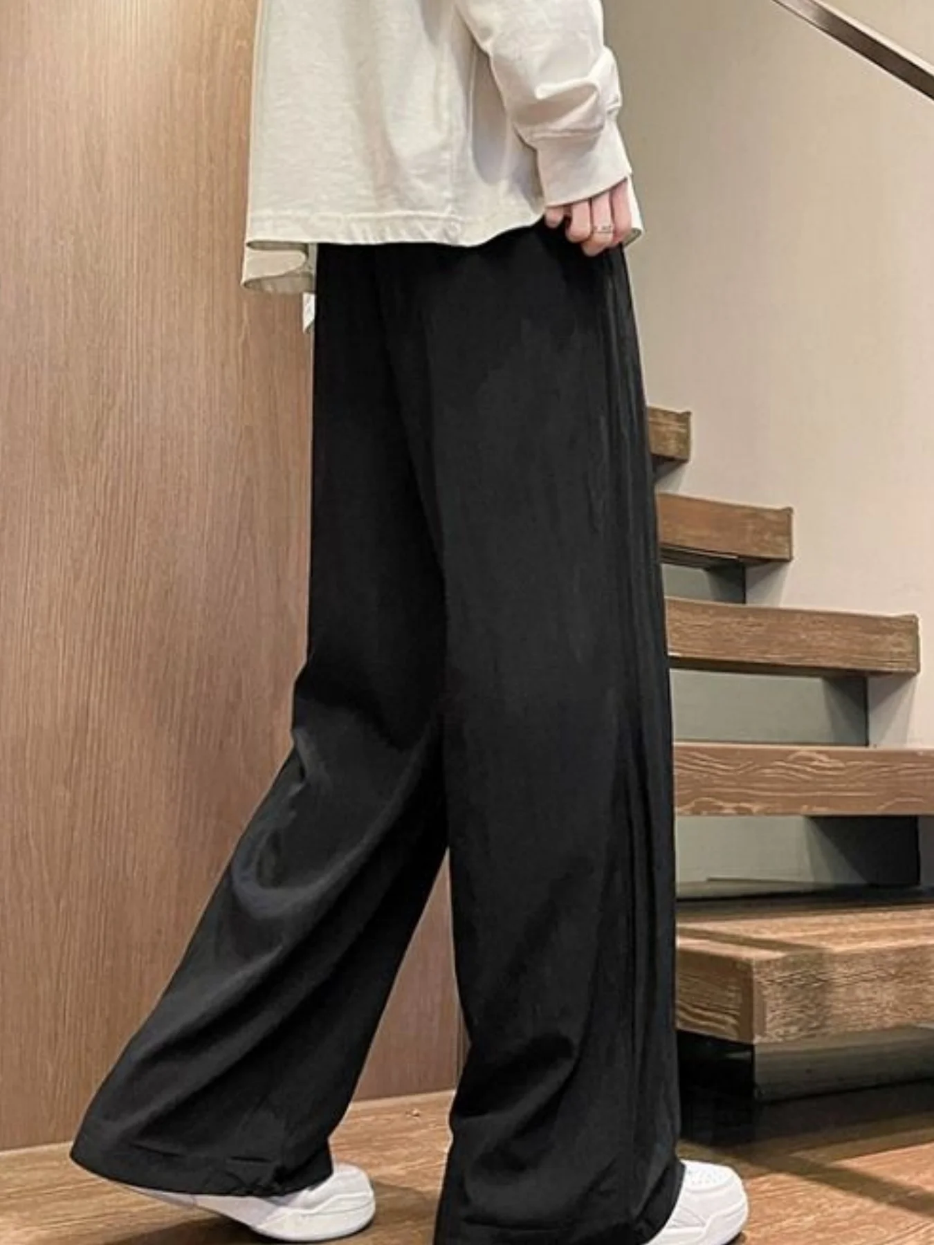 بنطلون نسائي ياباني الطراز جديد وعصري بقصة مستقيمة وواسعة، متعدد الاستخدامات، مناسب للربيع والخريف، تصميم خفيف وفضفاض على طراز ياماموتو