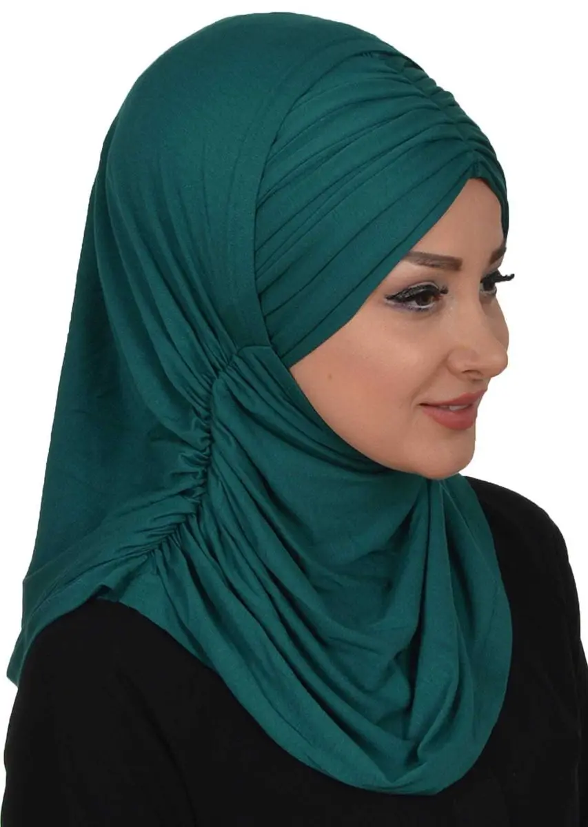 Plissee Knochen schal Set grün